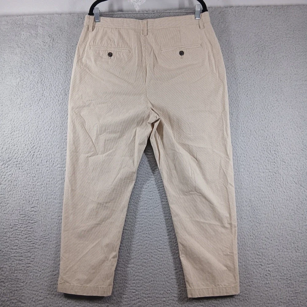 Banana‎ Republic Corduroy Tapered Pleat Pants 35x30 Tan Beige